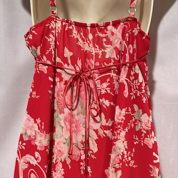 Oscar de la Renta Beautiful Dark Pink Floral Strappy Dress **Size M** 🌺🌺 - Picture 4 of 5